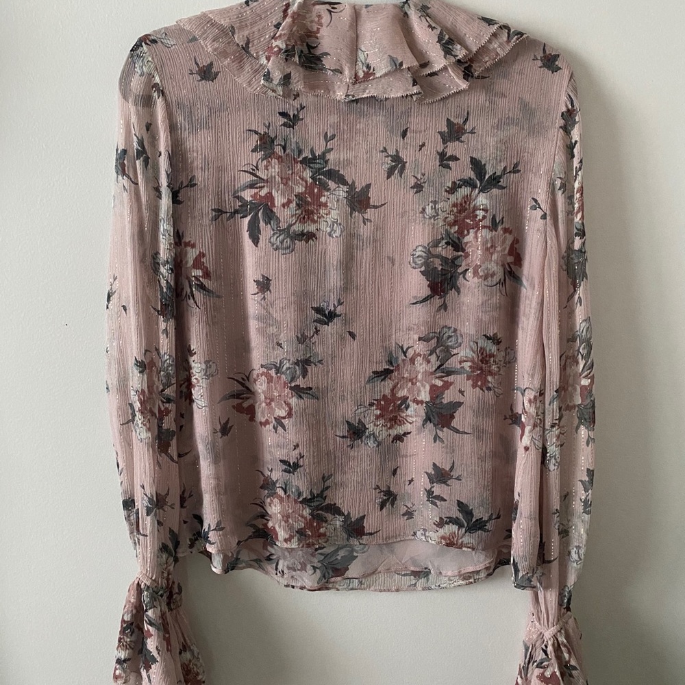 Intermix Blouse with Ruffle Sleeves - Picture 3 of 4